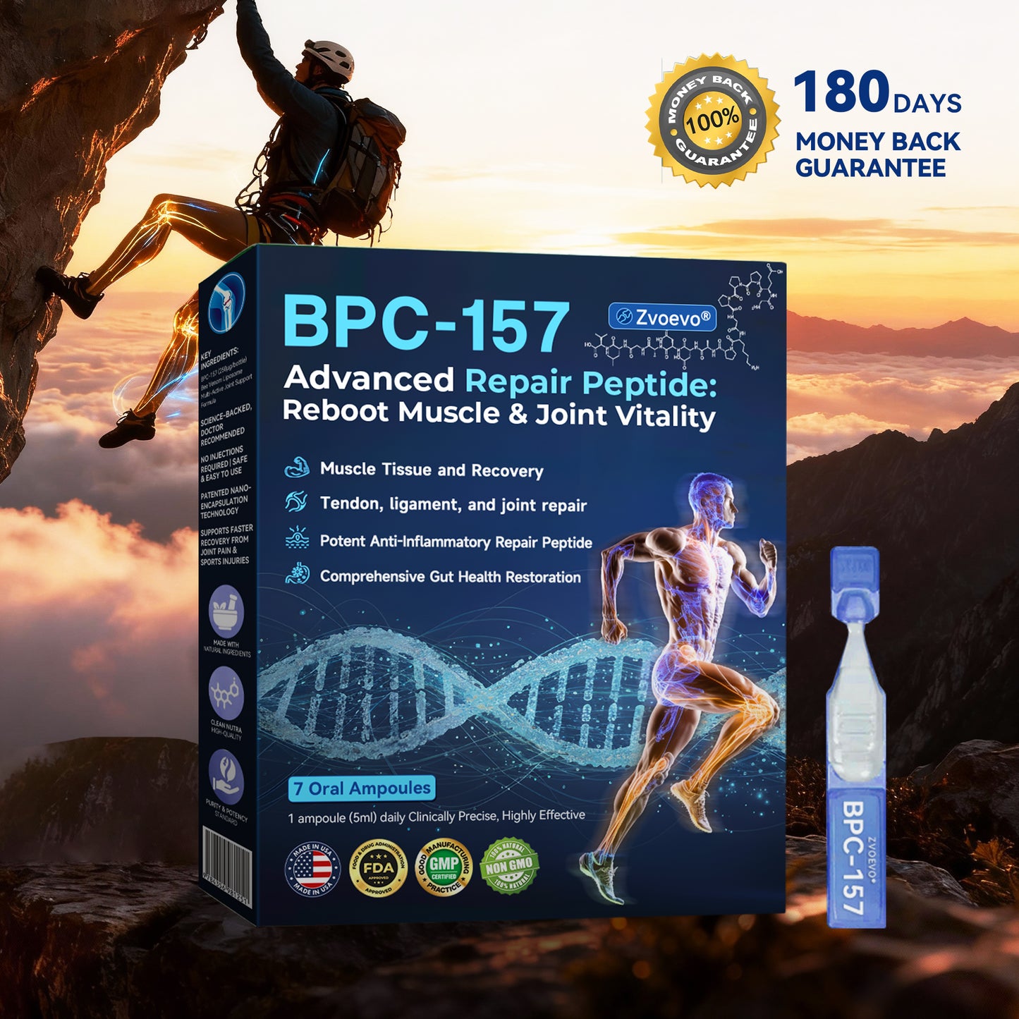 Zvoevo® BPC-157 Stabilized-Peptide Body Recovery Oral Liquid